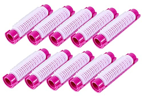 BELLIFFY Rizadores de Pelo Esponjosos Autoadhesivos 20 Piezas Tamaño Compacto para Peinar Cabello Ondulado en Casa y Viaje Color Púrpura