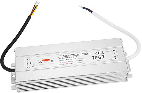 Alimentatore LED Impermeabile 24 V, Trasformatore Driver LED in Alluminio IP67 con Pannello di Controllo Dimmerabile, 120 W 5 A per Apparecchiature di Lampade A Strisce LED per