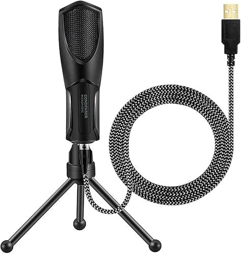 LwsCUiH Alta qualità del Suono Microfono for Computer Podcast in Streaming USB, Set a condensatore cardioide for Microfono da Studio con Supporto da Tavolo