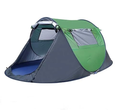 Campingzelt 4–6 Personen Zelt, 280 x 200 x 120 cm, Ultraleicht, großes Campingzelt, wasserdicht, Winddicht, automatisches Zelt, Reise- und Wanderzelt biwakzelt(2-3person Green)