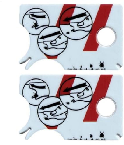 2X Zeckenkarte Mit Lupe,Ermöglicht Einfaches Entfernen Von Zecken,Leicht Zu Tragende Zecken Waagenkarte,Tragbare Zeckenkarten Für Menschen, Hunde, Katzen,Zeckenkarte,Schnell Und Sanft Zecken Vom