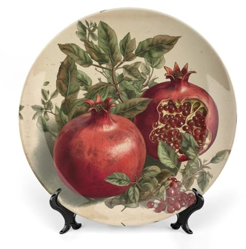 HETVBNS Assiette décorative en porcelaine anglaise avec support de présentation - Décoration murale - 17,8 cm