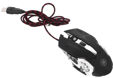 GALPADA Souris de Jeu USB X9 6d Noire en Abs, Commutateur Dpi | Pieds Résistants à L’usure, Puce Pro pour Ordinateur, Ergonomie Adaptée au Bureau