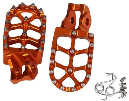 NKURTPC Pedaline Moto Adatto per KTM SX EXC XCW 85-530 2018-2023 Pedane per motociclette, pedane Antiscivolo.(Orange)