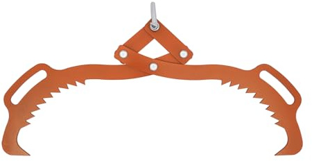 Pinza per legno per tronchi, portata 700 kg, robusta pinza in legno con artigli in acciaio, sollevatore e pinza posteriore per silvicoltura, trasporto del legno e lavori di sollevamento (arancione (25