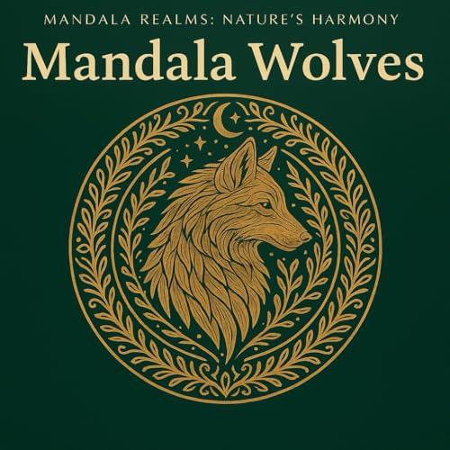 Mandala Wolves: A Majestic Wolf-Themed Mandala Colouring Book for Adults and Teens: Wild Wolf Mandalas, Forest Patterns & Beautiful Line Art for ... and Stress Relief (Mandala Realms)