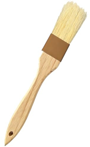 Pastry Brush - Food Basting Brushes, Non-Shedding Natural Boar Bristle, Heat Resistant Wooden Handle, Durable Kitchen Tool for Baking, Cooking, Butter, Egg Wash, Glazing, Oil, Sauce (1, 1 pc)
