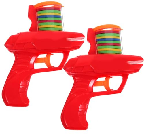 WEKAMOS Juguete Lanzador de Discos de Espuma 2 Piezas, Platillos Voladores Deportivos, Juguete Interactivo para Exterior, Entrenamiento Motor y Juego al Aire Libre Color Color Aleatorio