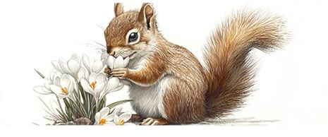 Large Mouse Mat, 30x60cmx3mm, Gaming Mouse Pad, Rubber Base, Stitched Edges, Water Resistant Easy Clean, For All Types, Extend Desktop Protection, Office Men's Gifts, Flower Squirrel D1YY-531