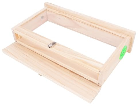 Yosoo Health Gear Caja de Cría de Abejas Caja de Observación de Colmenas de Abejas de Madera con Paneles Acrílicos de Doble Cara y Respiraderos 55 X 31,5 X 12,2 Cm para Educación Apícola