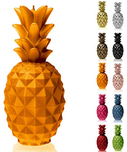 Candellana Ananas Paraffinkerze 100x100x210 mm - Orange Kerze Dekorativ - Kerzen Aesthetic 3D - Candles Aesthetic - Dekorative Kerzen Geschenk - Aesthetic Candle - Dekokerze - Candle Decoration