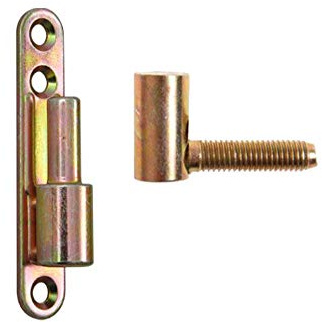 Türband Einbohrband Aufschraubband 15 x 83 mm Tür-Scharnier Türbänder Renovierband für Innentüren Baubeschläge (1 Stück, Gelb)