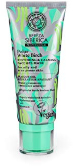 Natura Siberica Polar White Birch Maschera gel per il viso Restoring & Calming, 100 ml