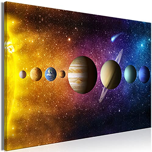 murando - Leinwandbild Weltall Planeten Space, 120x80 cm, 1-teilig, modern | Hochwertige Leinwand, sofort aufhängbar, ideal fürs Wohn- oder Schlafzimmer, wasserfest und lichtecht, langlebig, stilvoll