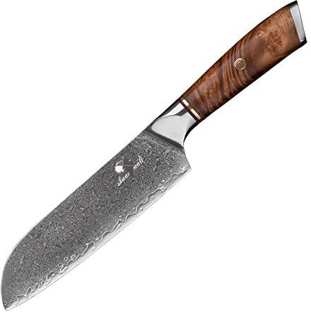 WERWER Cuchillos Damasco Santoku Vg10 Cuchillo de Cocinero de la Cocina Cuchillo Japonés Fileteado Cuchillo de Cuchilla