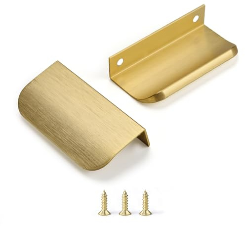 sunlithor Gold Schrankgriffe FüR KüChengriffe MöBelgriffe KüChenschräNke Schubladengriffe Vintage Packung mit 5 Stück 64mm BA 80mm Länge