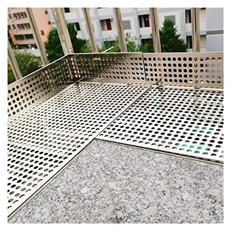 LXBAMKEA 1/2/3/4 Piezas Acero Inoxidable Red Protectora, Grueso 1MM Ronda Hoja Perforada, Patios Ventana Balcón Valla Seguridad Anti-caída Red, Anti-Robo Decorativo Rejillas (Color : 2 PCS, Size : 0