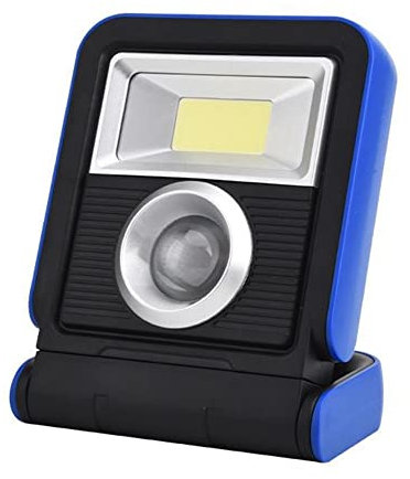 seasio 1 PCS Proiettore per Esterni LED di Rilevamento Ricarica USB Solare (Blu + Nero)