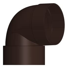 4Home&Garden | Einzelteile Dachrinnensystem RG 100 Typ 300 Fallrohr DN 60 | Kunststoff PVC Braun | Verbinder Stutzen Rinnenhalter (20 Rohrbogen 88°)