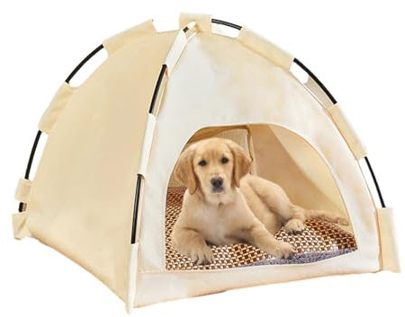 Waschbares Katzen-Tipi-Hundezeltbett, Haustierzelt Katzen Hundehütte, 42 * 42 * 38 cm Tragbare Hundehütten, Welpen-Tipi, Katzenbett, Haustierkäfig Für Katze, Hund
