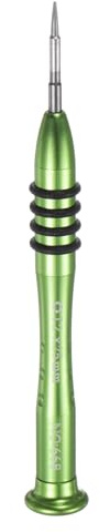 sourcing map Präzisions-Torx-Schraubendreher, T2 x 25 mm, magnetischer Stern, 6-Punkt-Kopf, Mini-Stift-Schraubendreher mit rutschfestem Aluminiumgriff für Brillen, Uhren, Laptops, Elektronik, Grün