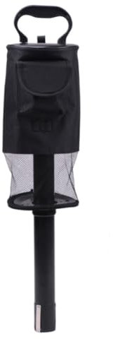 BEAHING Golfball Retriever, 70 Bälle Abnehmbarer Golf Shag -Tasche, tragbarer Hebegriff Golfball -Picker, große Kapazität Reißverschlüsse Golfball -Picker, Schwarz