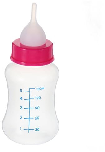 INOOMP 2stücke Silikon Haustier Milchflasche Für Welpen Mit Reinigungsbürste Praktische Fütterungshilfe Für Kleine Tiere Leicht Zu Reinigen Zufälligen Farben