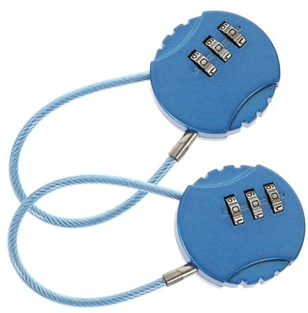 CALLARON 2pcs Password Padlock Travel Combination Lock for Suitcase Backpack Luggage Code for Outdoor Security Random Color