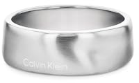 Calvin Klein Anello da Uomo Collezione CK METALLIC WAVES in Acciaio Inossidabile - 35100037H