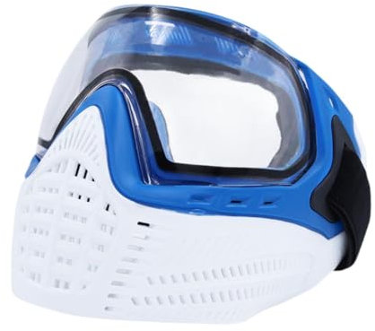 Oshhni Fecht-Gesichtsmaske, Fecht-Gesichtsschutz, Bequeme Fechtlehrer-Maske, Schutzausrüstung für das Party-Cosplay-Training, Blau Weiss