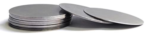 50 Piezas 304 Placa Redonda De Acero Inoxidable Metales Circular Redonda Inox LáminaDiámetro 10mm Espesor 1-3mm(10 * 1mm)