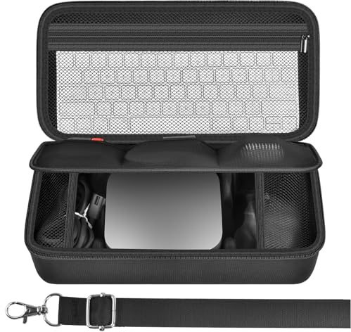 Hülle Kompatibel mit Apple 2024 Mac mini M4 / M4 Pro Chip Desktop Computer, Hard Electronics Organizer Passt für Tastatur, Magic Mouse, Ladegerät und Zubehör (nur Box) - Schwarz