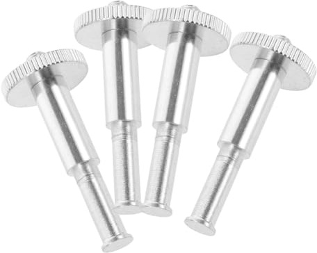 Mikrofonstativadapter 4 Stück-pack mit 1/4-zoll Gewinde aus Metall | Mikrofonständer und Shock Mount, Silberfarben, Kompakt und Leicht zu Verstauen
