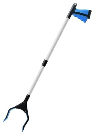 FEITAOOZ Pinza telescopica, Pinza raccogli Oggetti, Bastone Portatile StrongGrip, per ausili di Sostegno all'aperto e al Chiuso(Blue)