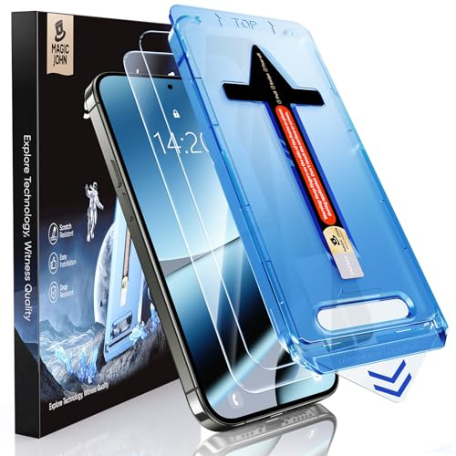 MAGIC JOHN 2 Stück für Google Pixel 10 Pro XL/Pixel 9 Pro XL Schutzfolie | 6,8 Zoll, Auto-Dust-Eliminierung, 9H Härte Folie, Einfache Installation,Ultra-Klar Displayschutzfolie, Bläschenfrei