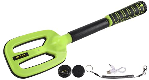 Telituny IP68 Metal Detector, Submersible Underwater Detector with 3 Alarm Modes, USB Rechargeable Handheld Metal Detector for Beach, Diving, Treasure (Green)