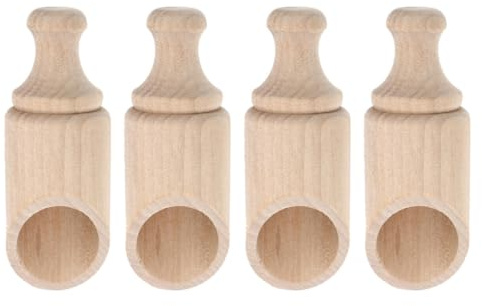 Sewroro 4piezas Cuchara de Té de Madera Cucharillas para Té y Leche Polvo Cucharillas Resistentes de Madera para Cocina