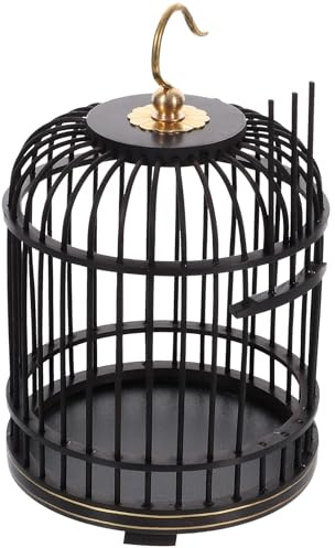 HOMOBABE Panier à Sauterelles en Ébène Fait Main, Cage en Bambou Naturel pour Insectes, Petite Cage de Rangement Robuste pour Maison, Boîte D’alimentation Sécurisée pour L’observation