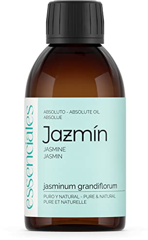 ESSENCIALES Aceite Esencial de Jazmín 200 ml – 100% Puro y Natural – Aroma Envolvente – Ideal para Difusor, Relax y Aromaterapia