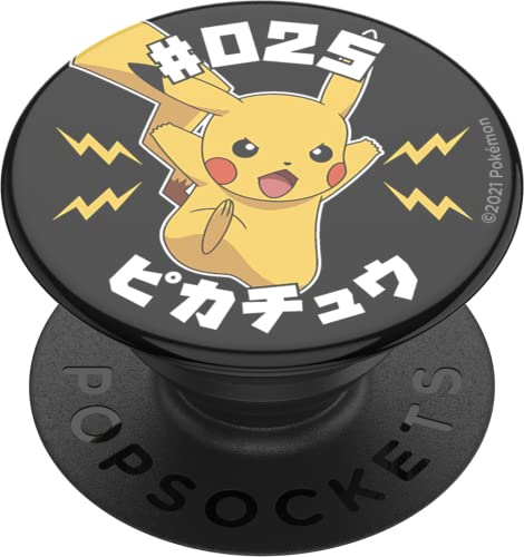PopSockets Handy-Griff mit ausziehbarem Ständer, Pokemon PopGrip – 25 Pikachu
