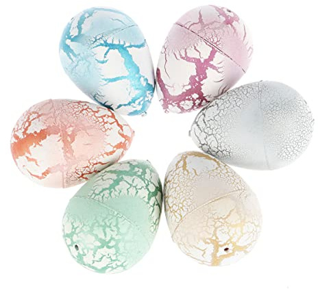 Generic 6Pcs Dinosaurier Eier Schlüpfen Und Wachsen in Wasser Kinder Dinosaurier Ei Modelle Neuheit Pädagogisches Spielzeug Stil 1, 4X4X6cm.