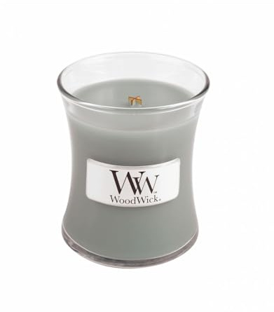 WoodWick Duftkerzen-Geschenkset | Miniduftkerze Fireside im Sanduhrglas mit knisterndem Docht | Geschenkset | 1 Teil
