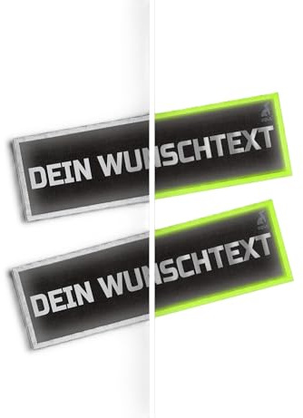 2 stück P24S Taktisches Hundegeschirr Klettsticker selbst gestalten für kleine und mittlere Hunde mit Namen [Klein, Phosphoreszierend]