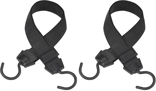Master Lock 3245EURDAT Tendeur Plat avec Crochet XL Pivotant [120 cm d'Elastique] [Crochet XL Pivotant] - Idéal pour Le Transport de Charges, l'Emballage, Le Camping (Lot de 2)