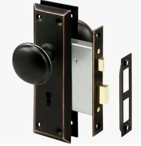 SUMBIN Mortise Lock for Antique Door Lock Replacing Most of The Brand in Black Color