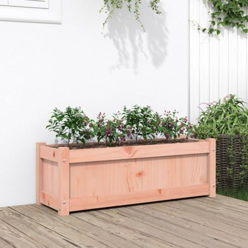 ShGaxin Jardinière 90x31x31 cm Bois Massif Douglas,Jardiniere sur Pieds,Bac avec Treillis,Jardiniere Terrasse
