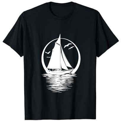 Grafik Segeln Segellehrer Segelausbildung T-Shirt