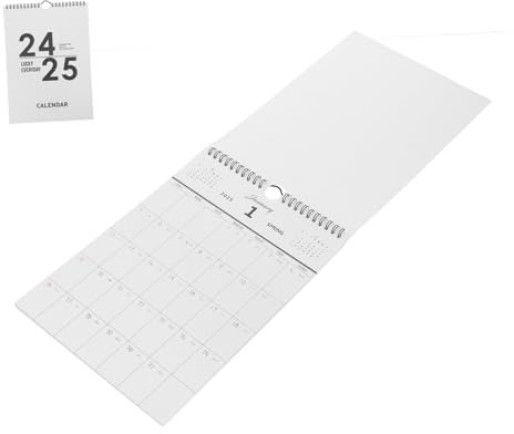 Operitacx Hängekalender Fürs Büro 2025–2026 Jahres-/monats-wandplaner Schulkalender Englischer Kalender Heimdekoration Bürobedarf für Damen