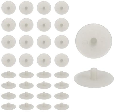 sourcing map 100Pcs Screw Cap Covers, 18 x 5.4mm Plastic Screw Decoration Cover for Phillips Cam Fitting Nut Self-Tapping Screw, Decoration Tapping Fasteners, Light Gray