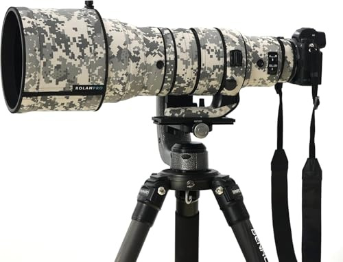 ROLANPRO Protective Lens Cover Coat for Nikon Z 400mm F2.8 TC VR S, Camouflage Wrap Anti-Scratch Wildlife Photography Bird Watching Sleeve - #UCP Snow Camo